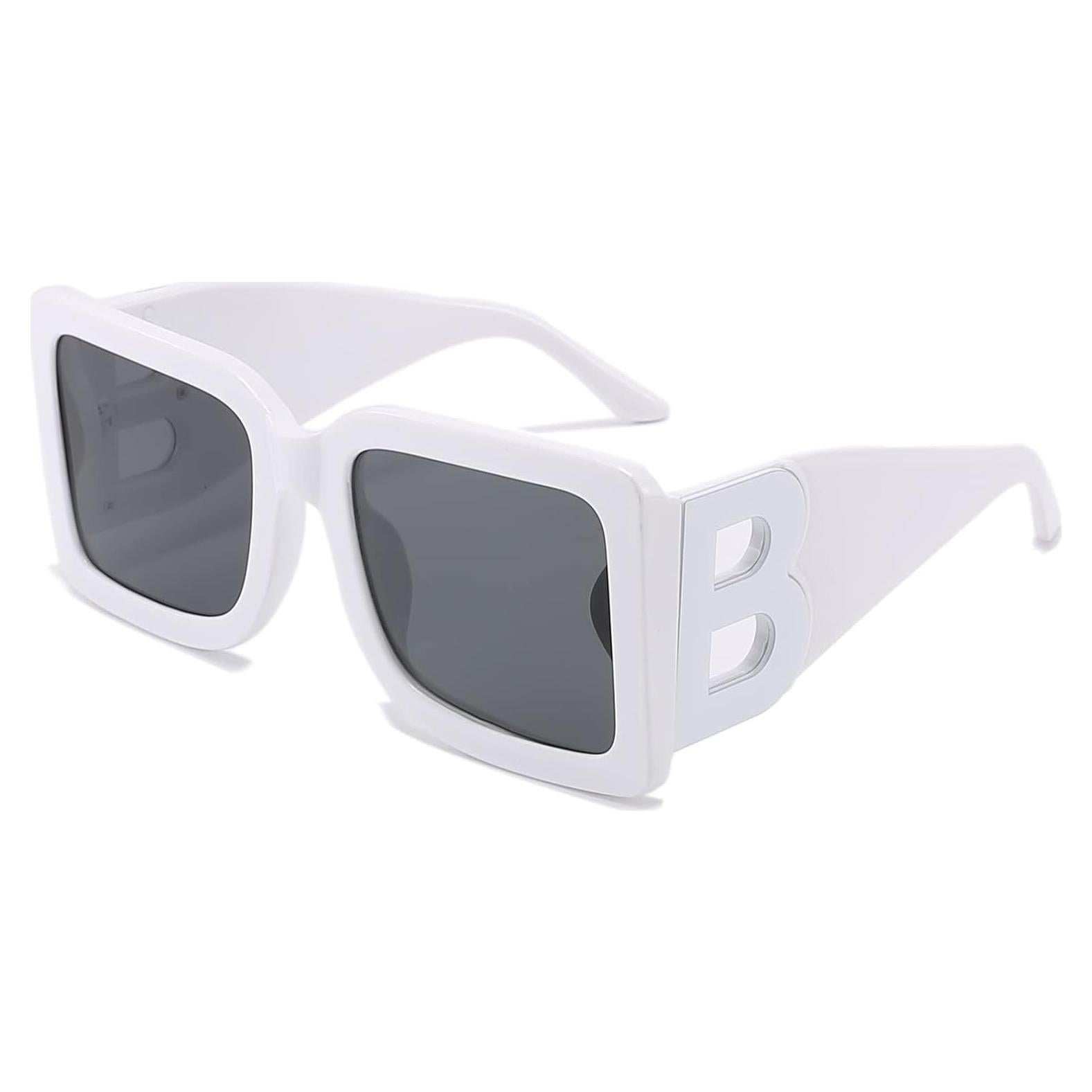 Gafas de sol cuadradas PORADAY UV400 unisex marco negro
