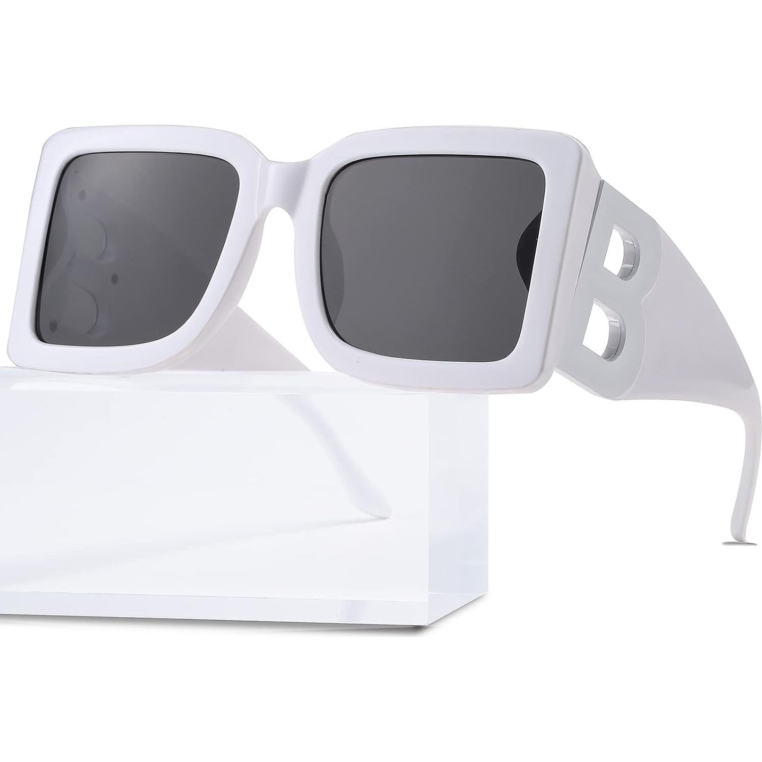 Gafas de sol cuadradas PORADAY UV400 unisex marco negro