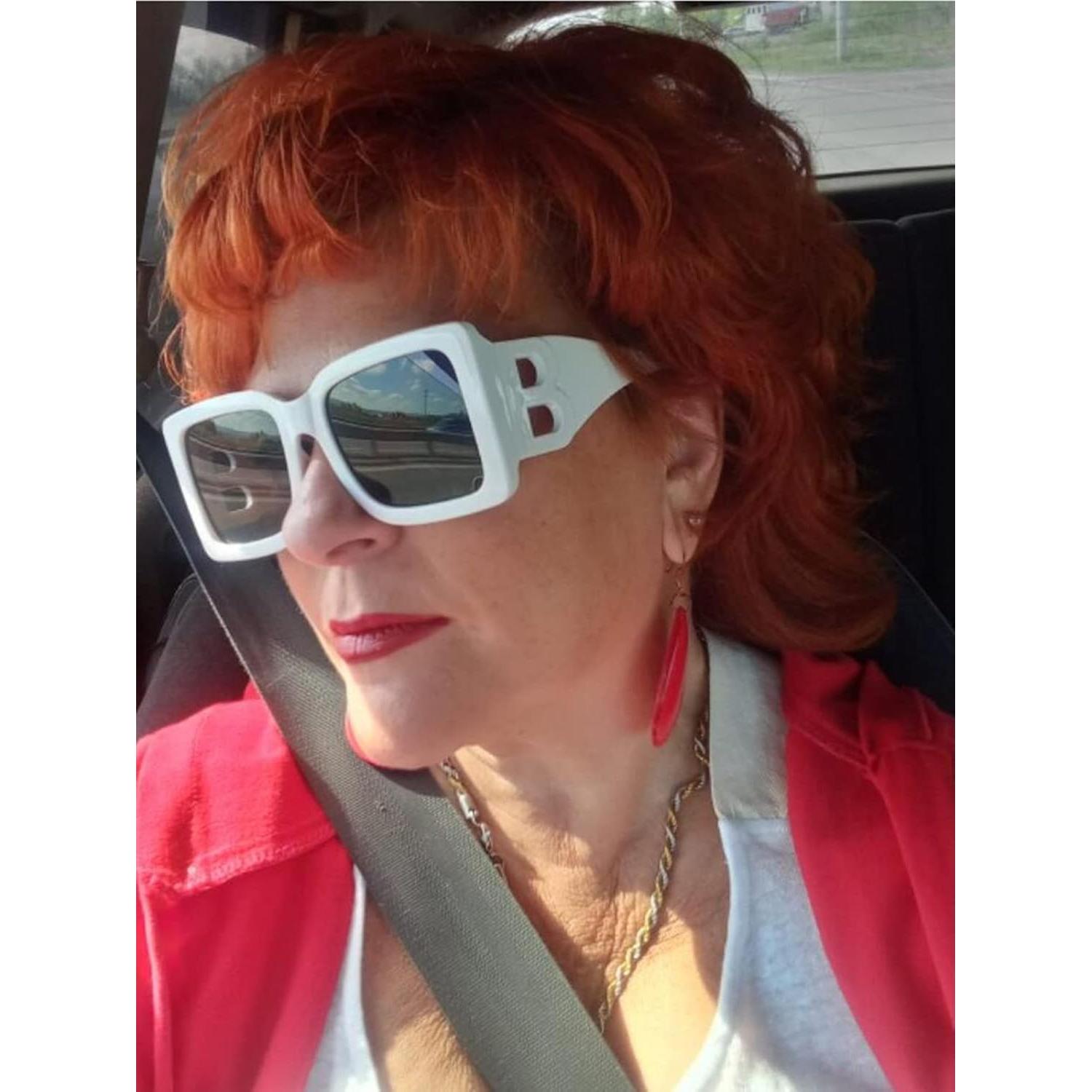 Gafas de sol cuadradas PORADAY UV400 unisex marco negro