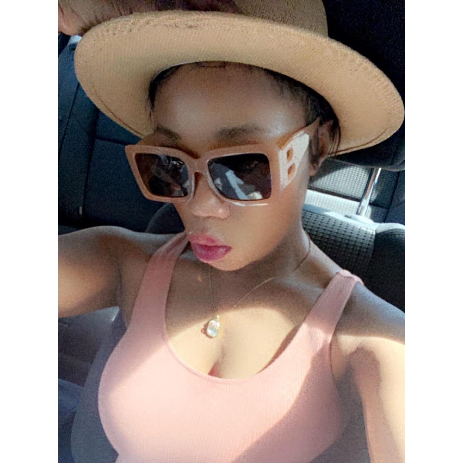 Gafas de sol cuadradas PORADAY UV400 unisex marco negro