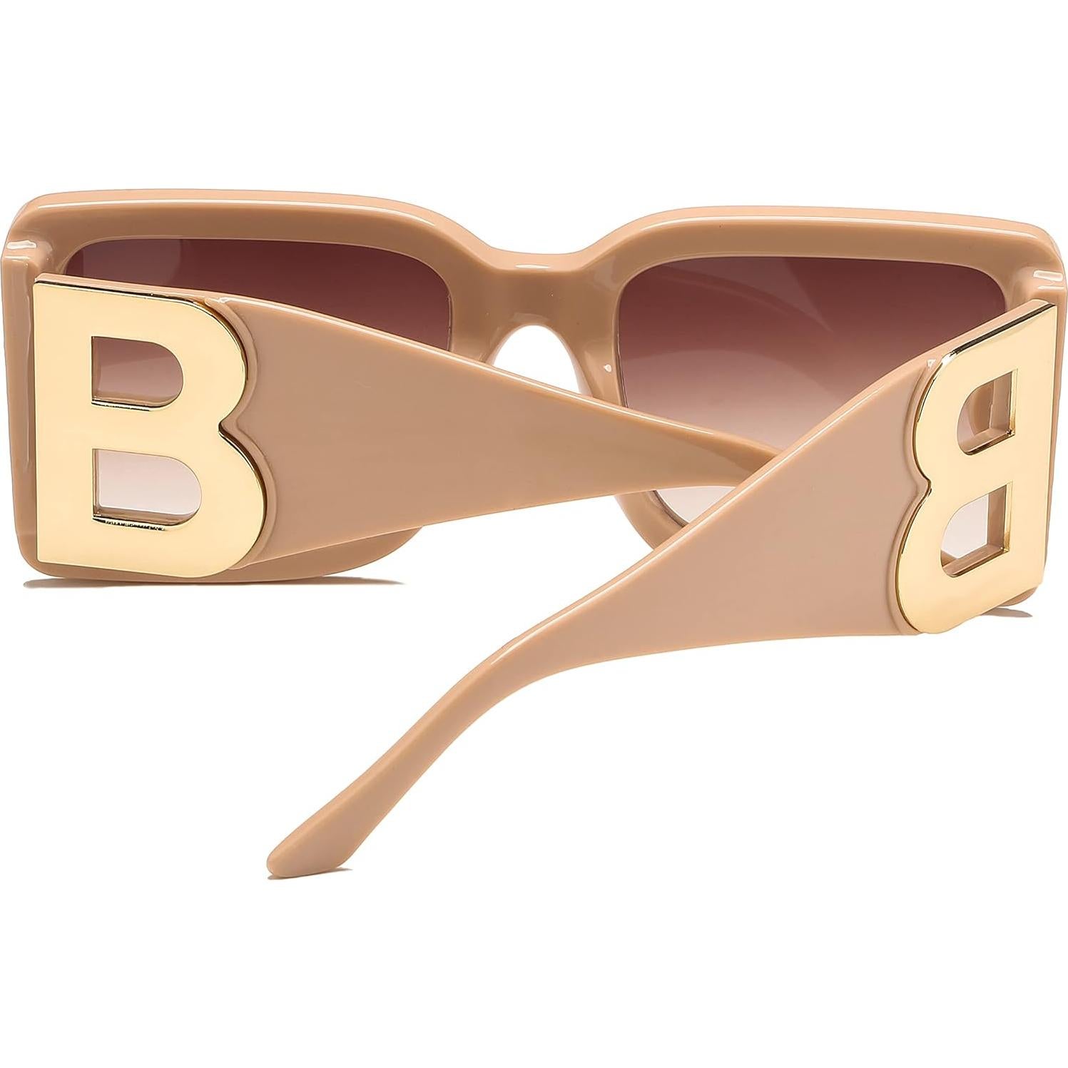 Gafas de sol cuadradas PORADAY UV400 unisex marco negro