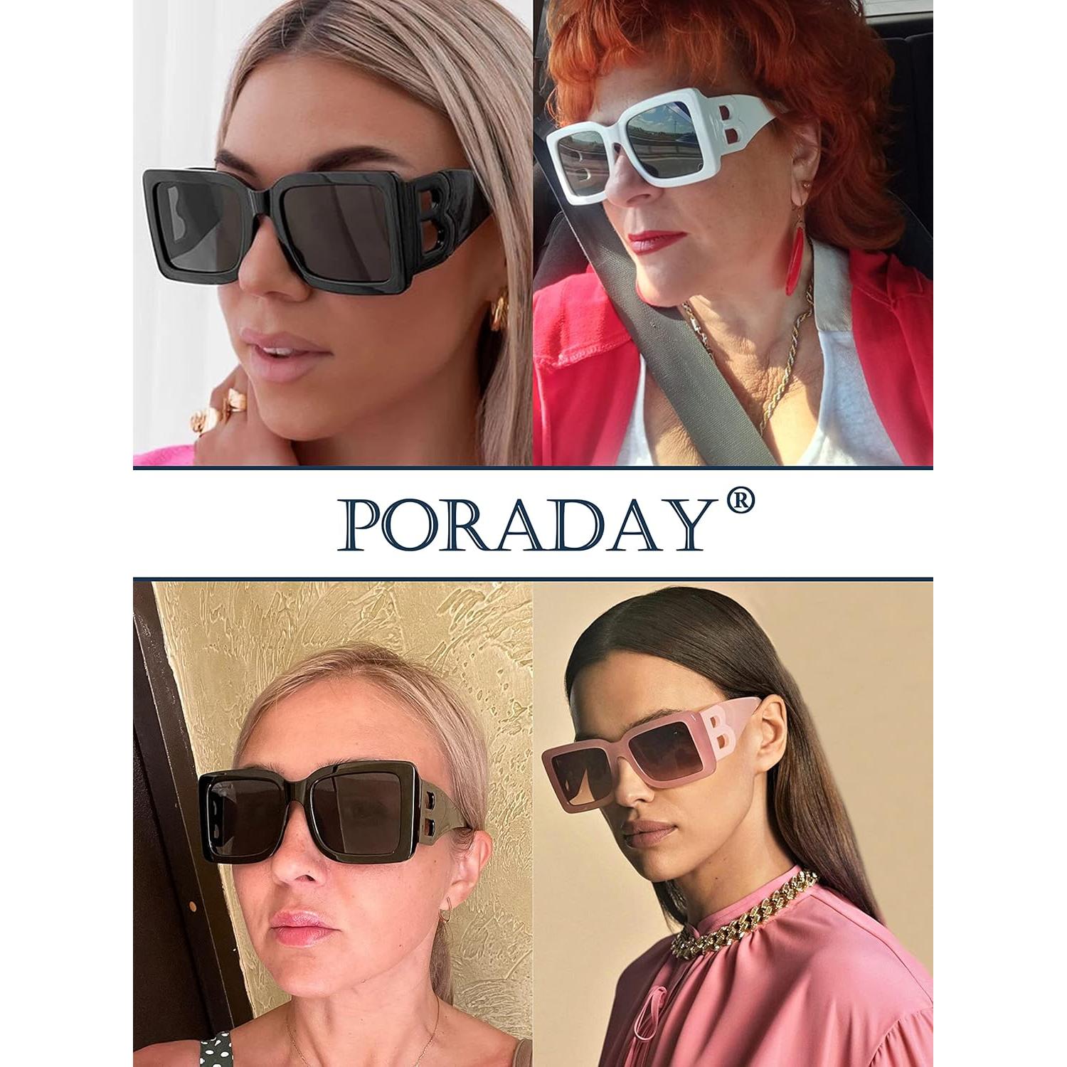 Gafas de sol cuadradas PORADAY UV400 para unisex