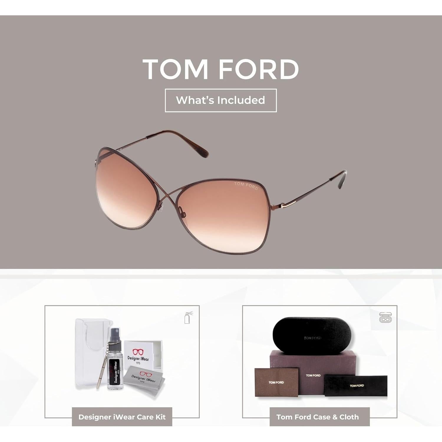 Gafas de sol Tom Ford FT0250 Colette para mujeres + Kit iWear