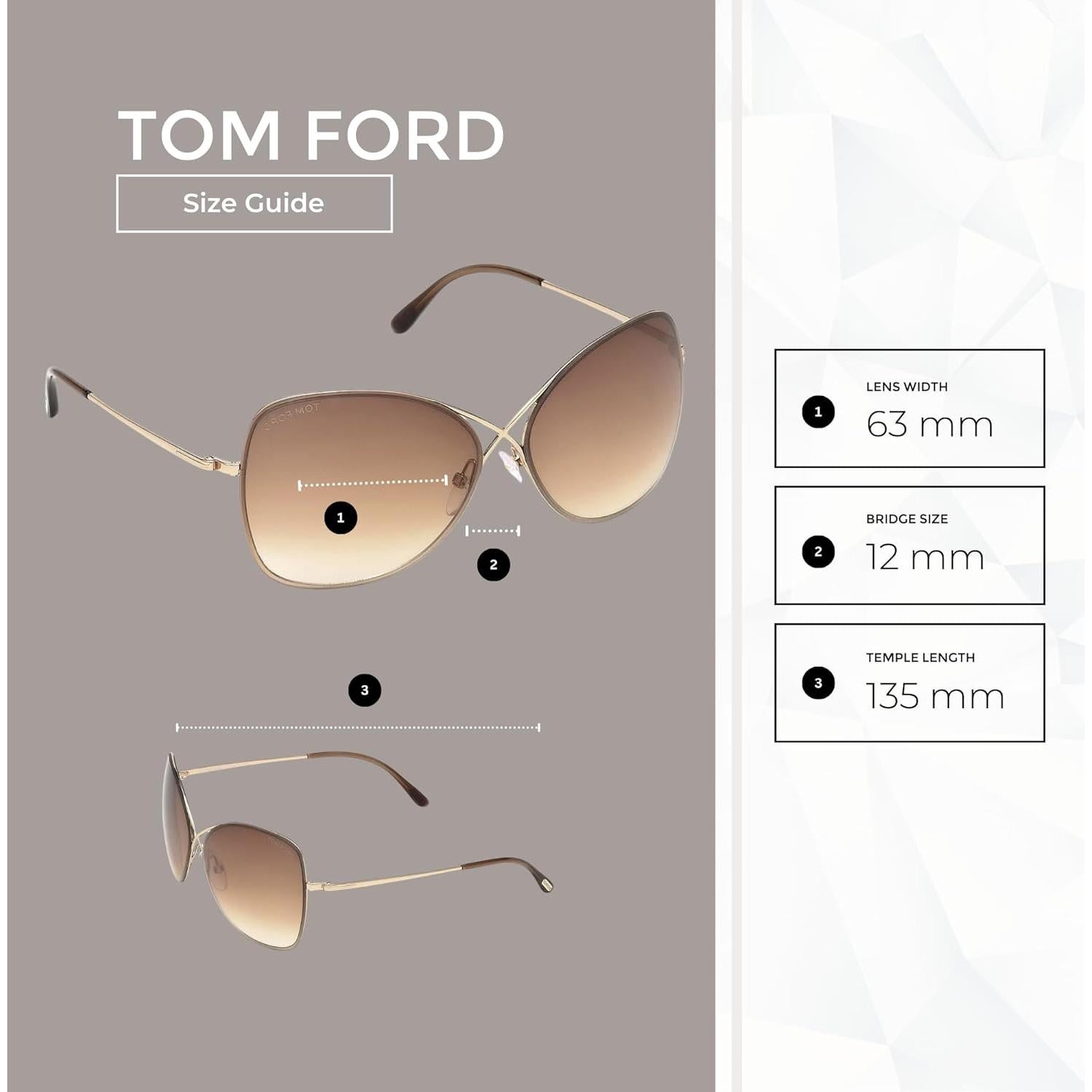 Gafas de Sol Tom Ford FT0250 Colette Oro Rosa 63mm