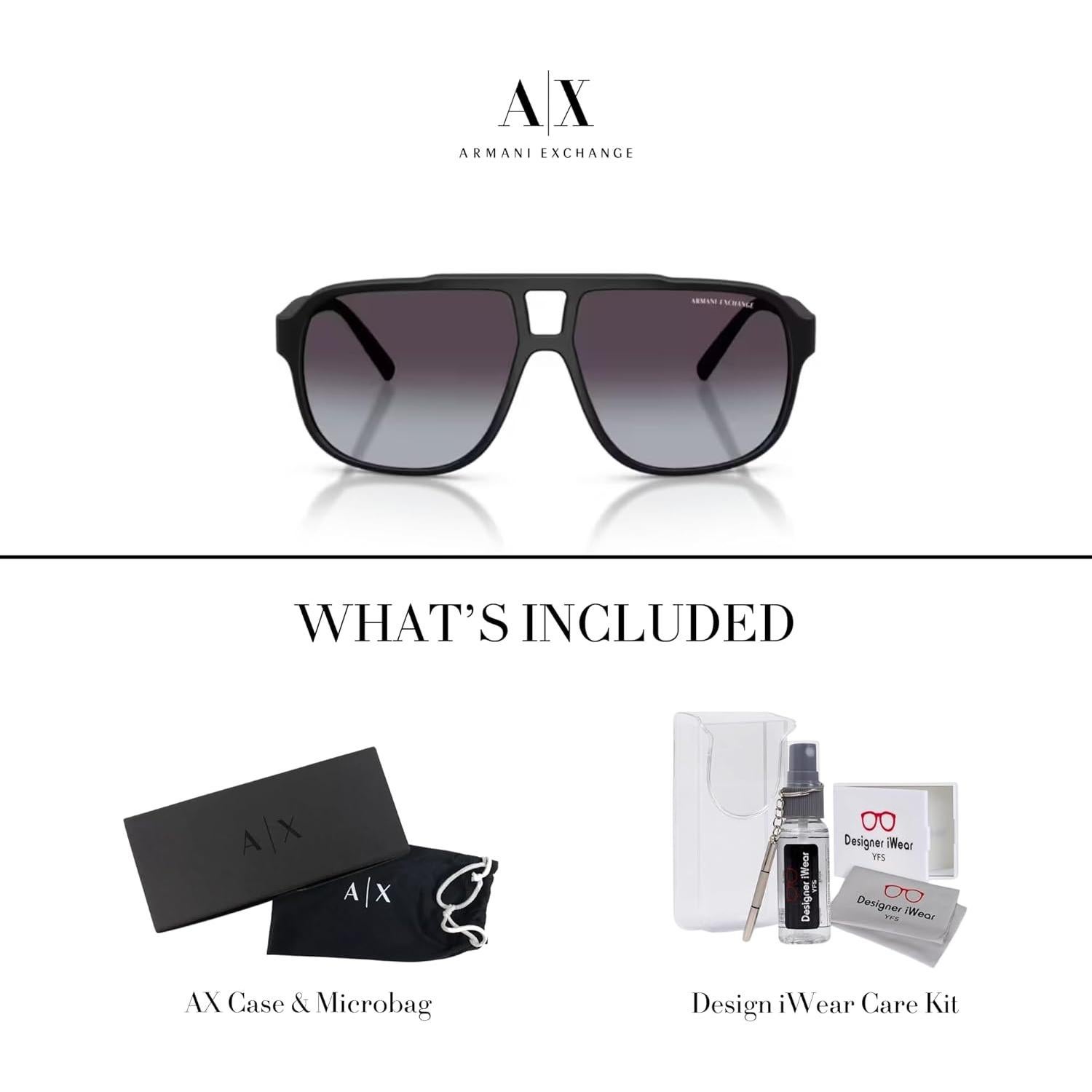 Gafas de sol rectangulares Armani Exchange AX4104S para hombres