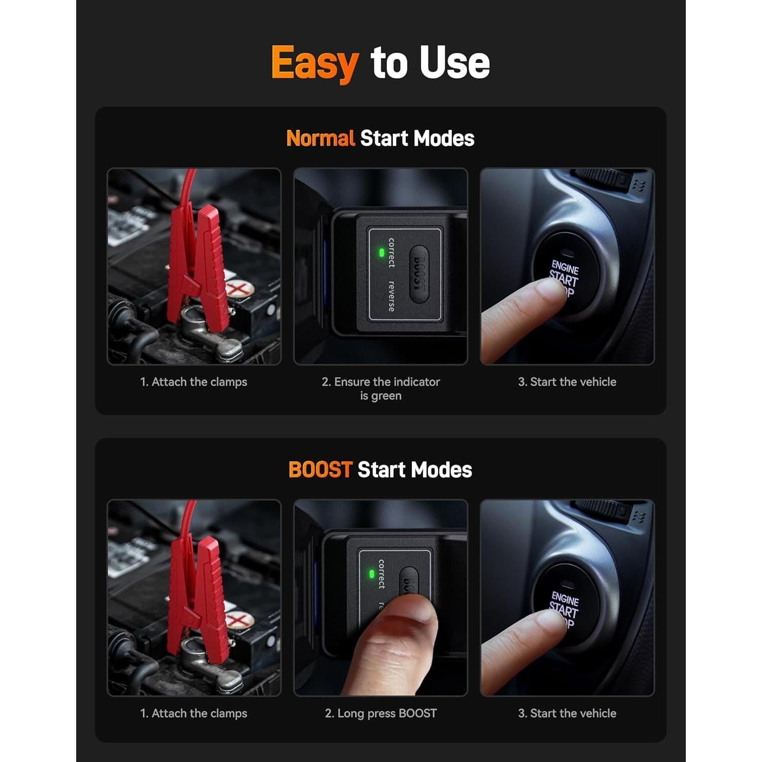 Arrancador de Batería WOLFBOX MegaVolt 16 con Compresor 3000A