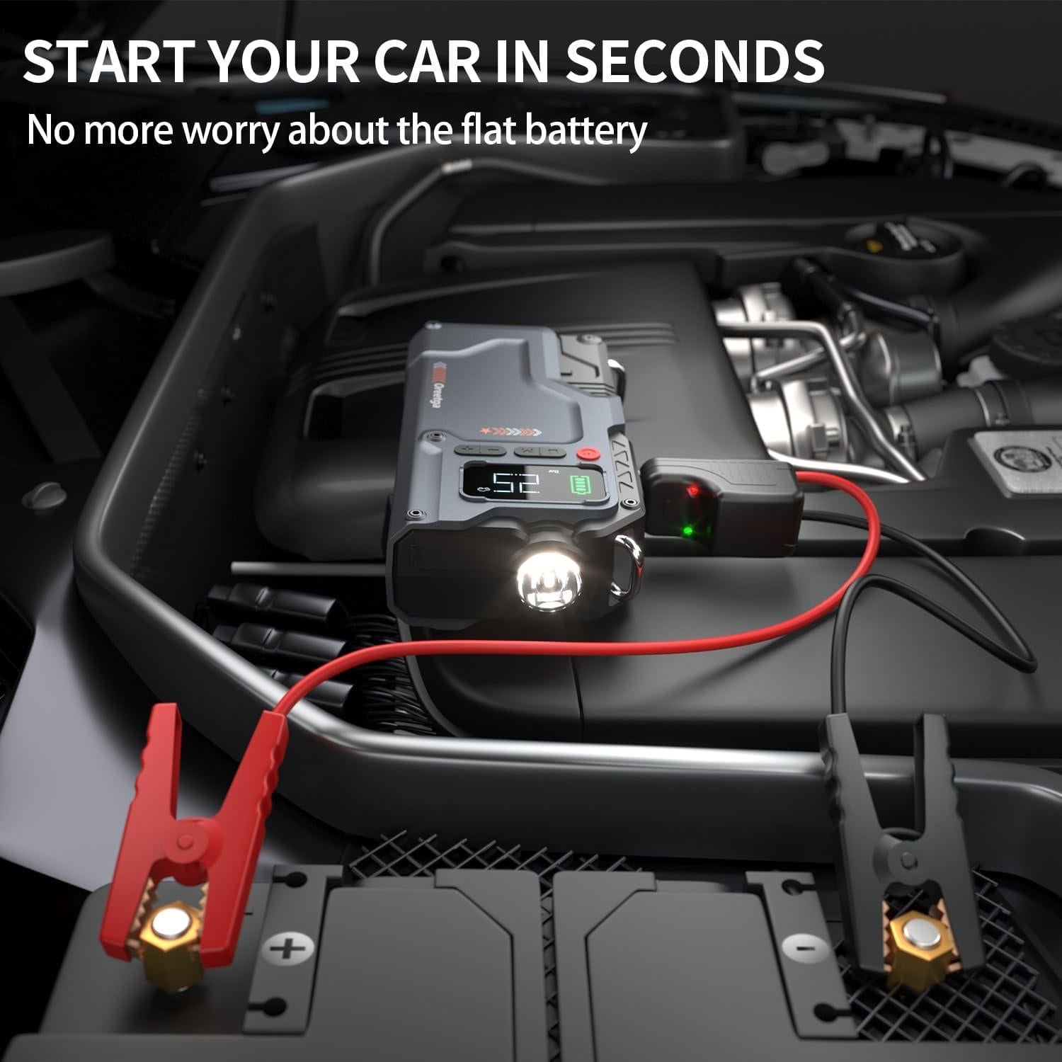 Arrancador de Salto Oreetga Q3 8000A con Compresor 150PSI