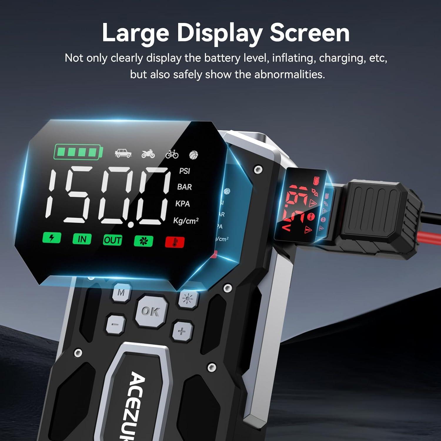 Arrancador de coche ACEZUK M03 con compresor 7000A 150PSI