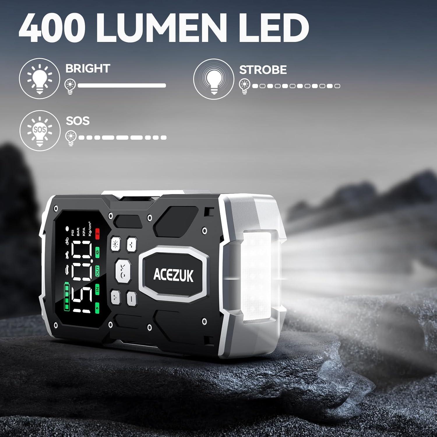 Arrancador de coche ACEZUK M03 con compresor 7000A 150PSI