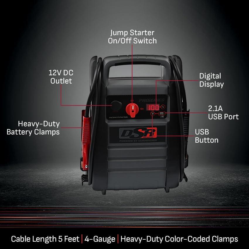 Arrancador de Baterías Schumacher DSR165 2200A 12V Portátil