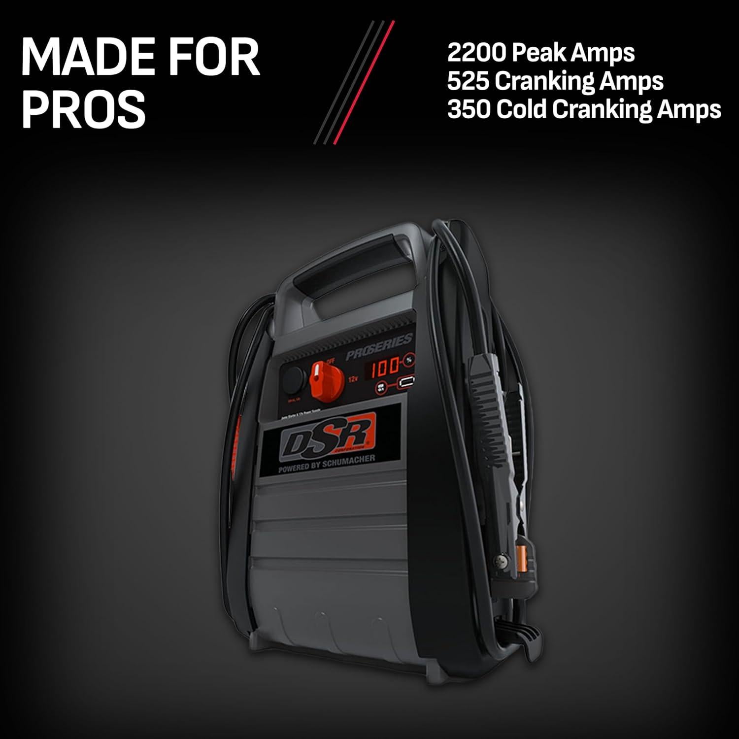 Arrancador de Baterías Schumacher DSR165 2200A 12V Portátil