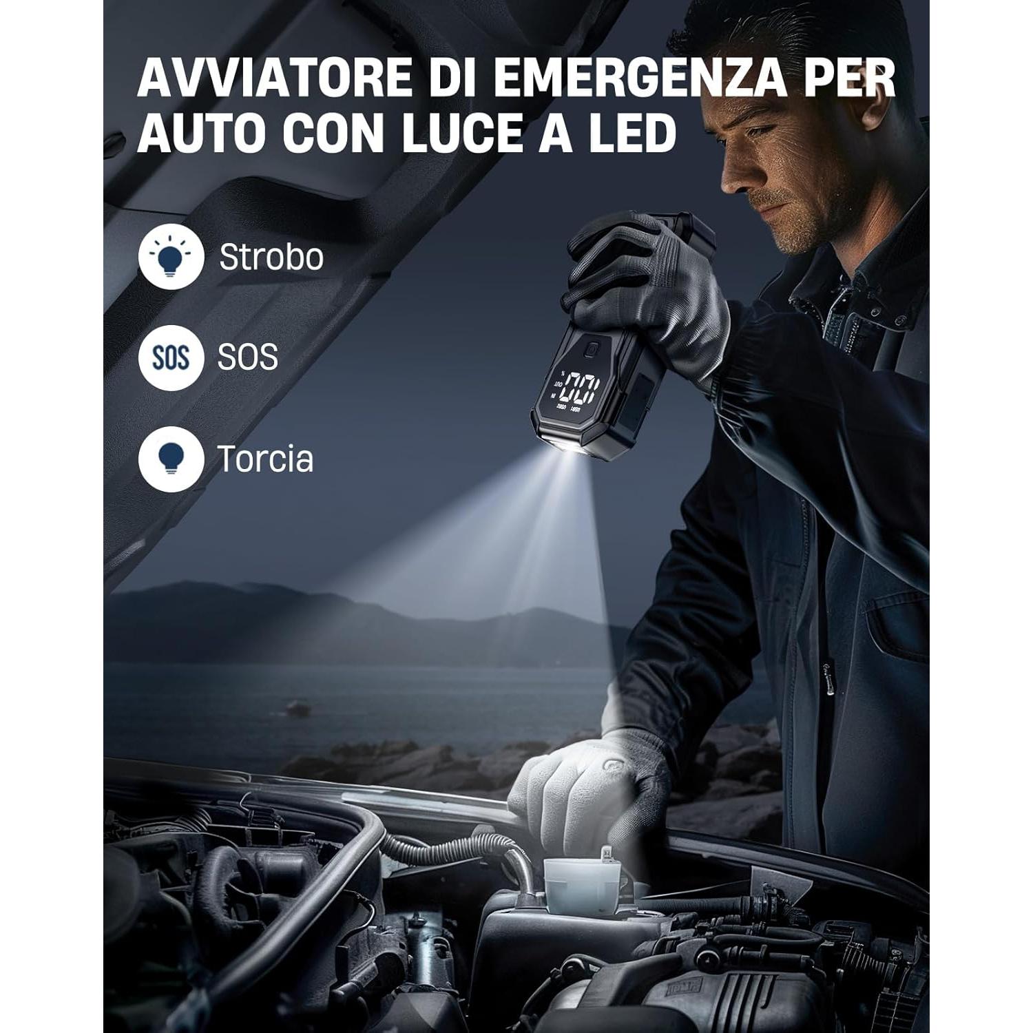 Arrancador de Coche ANFLAG BD40 5500A 12V 21800mAh