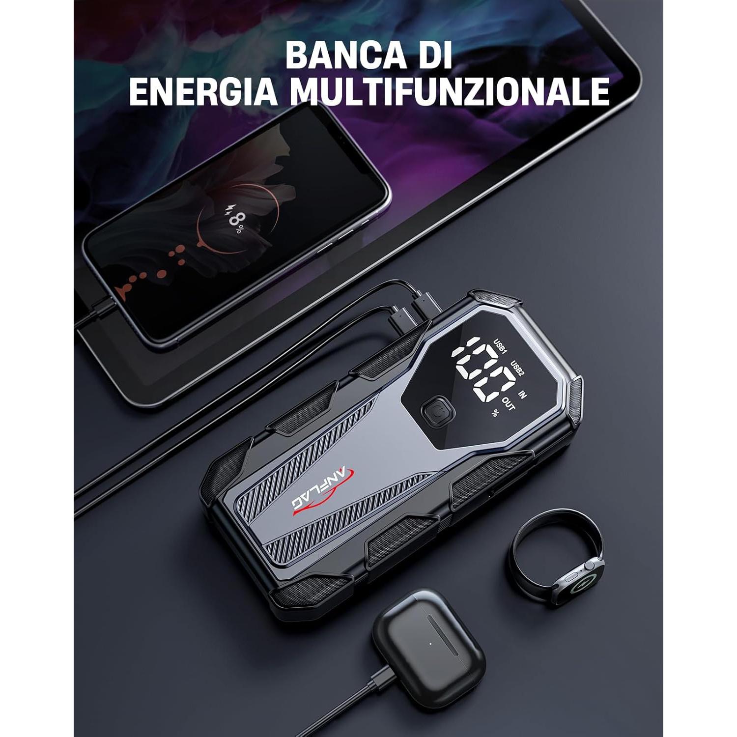 Arrancador de Coche ANFLAG BD40 5500A 12V 21800mAh