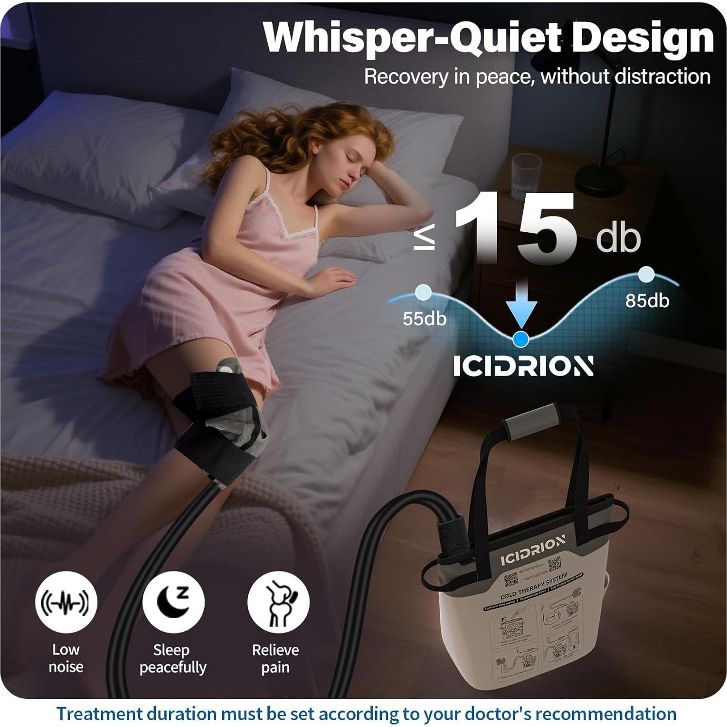 Máquina de Terapia Fría ICIDRION para Rodilla - Alivio Dolor Postquirúrgico