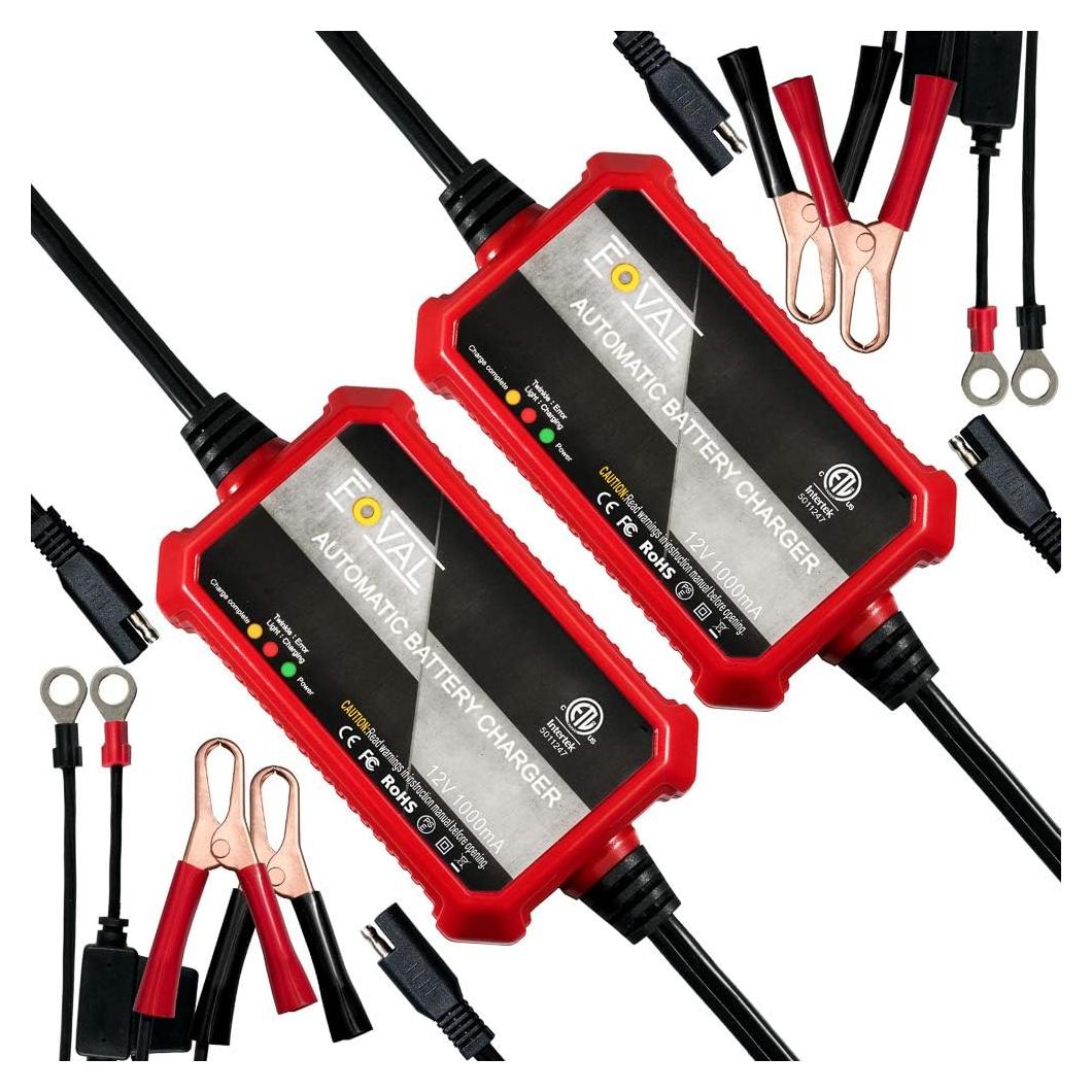 Cargador de Batería FOVAL BC-1A 12V 1A Automático