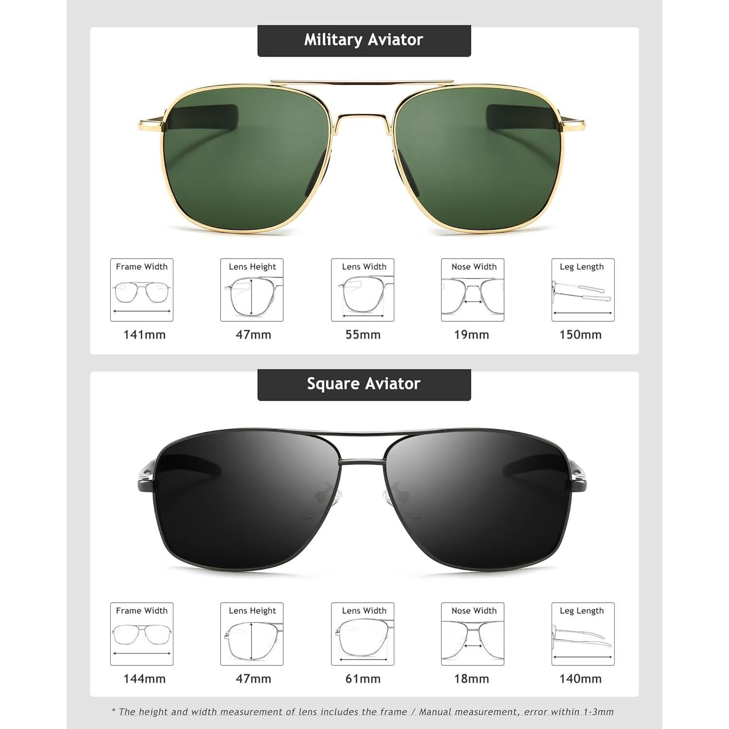 Gafas de Sol Piloto Polarizadas Sungait UV400 - Paquete de 2