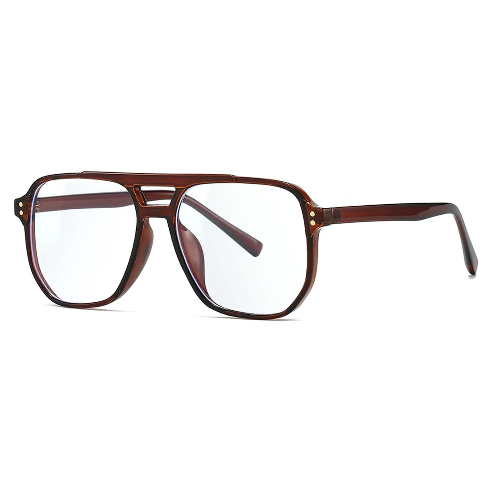 Gafas de Bloqueo de Luz Azul Retro Aviador SUNBSR Unisex