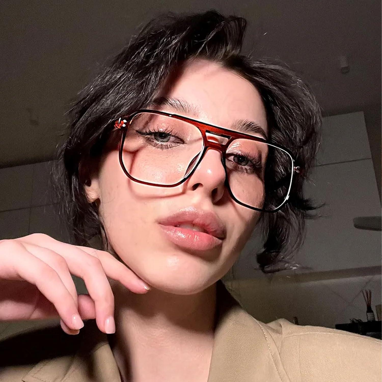 Gafas de Bloqueo de Luz Azul Retro Aviador SUNBSR Unisex