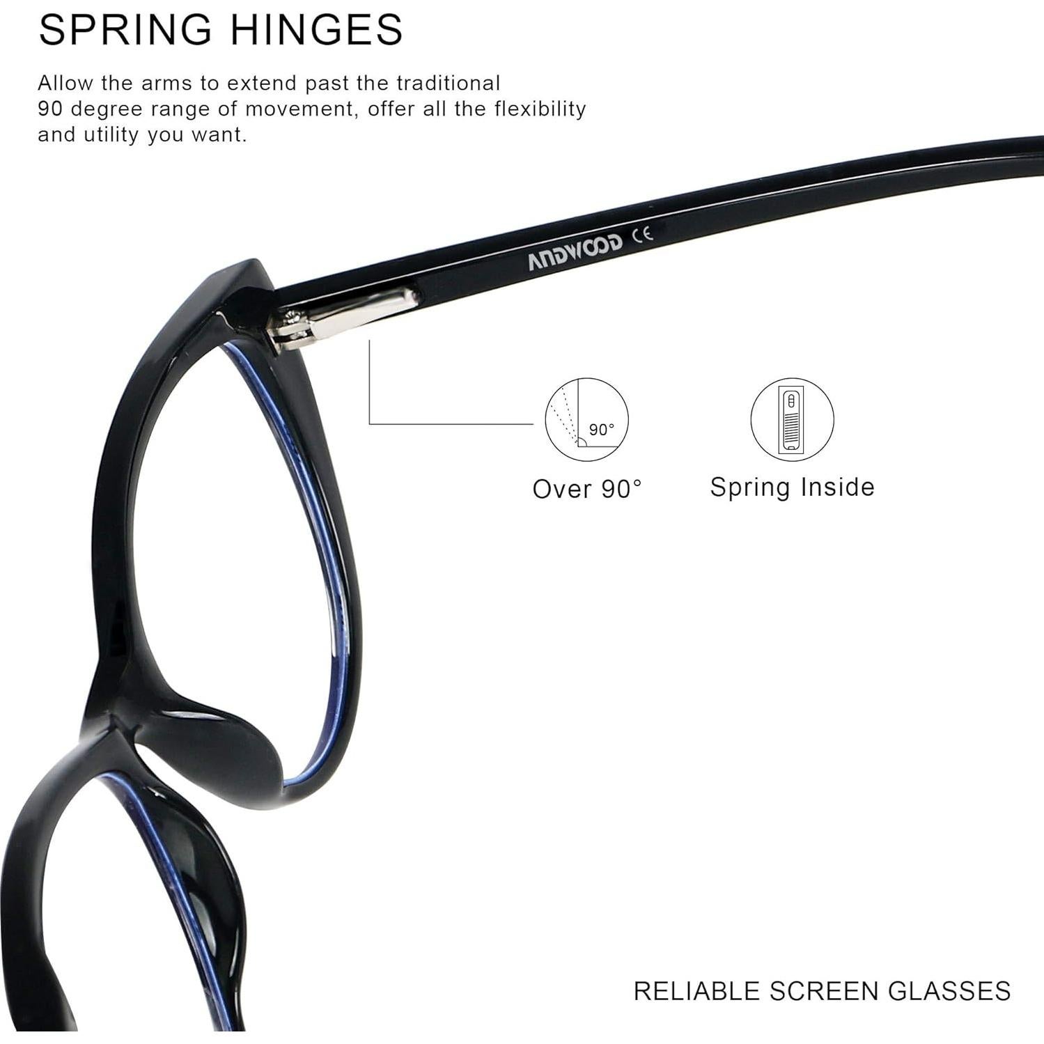 Gafas de Luz Azul ANDWOOD Ojos de Gato Negro UV400