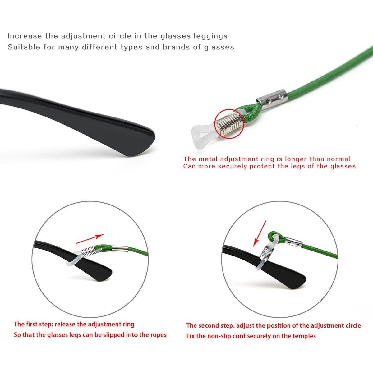 Correa para Gafas Niños HALF CRESCEN 12 Piezas Coloridas