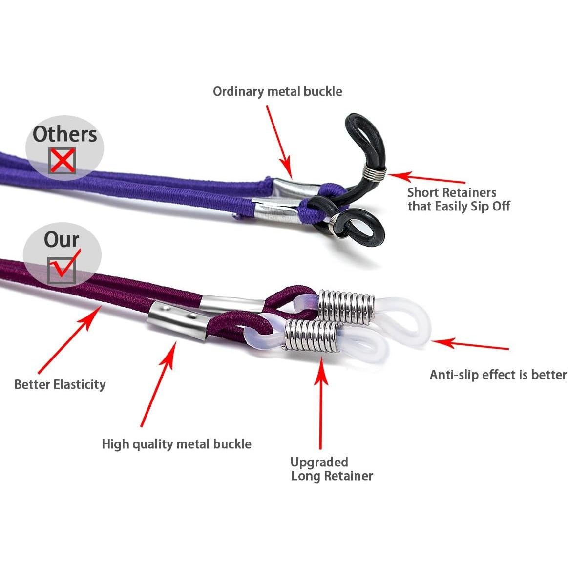 Correa para Gafas Niños HALF CRESCEN 12 Piezas Coloridas