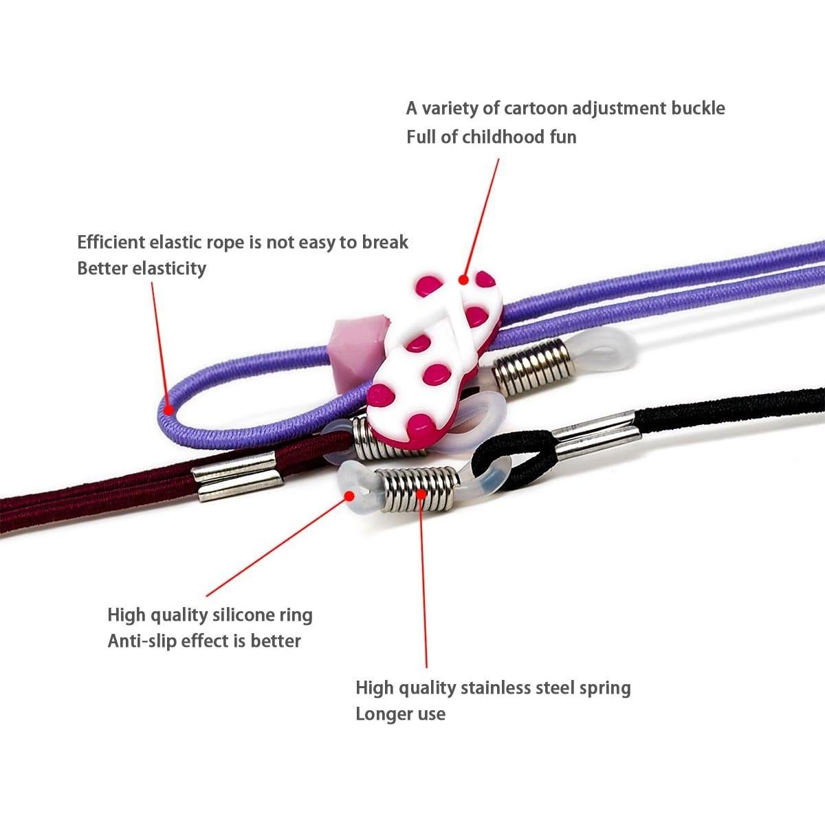 Correa para Gafas Niños HALF CRESCEN 12 Piezas Coloridas