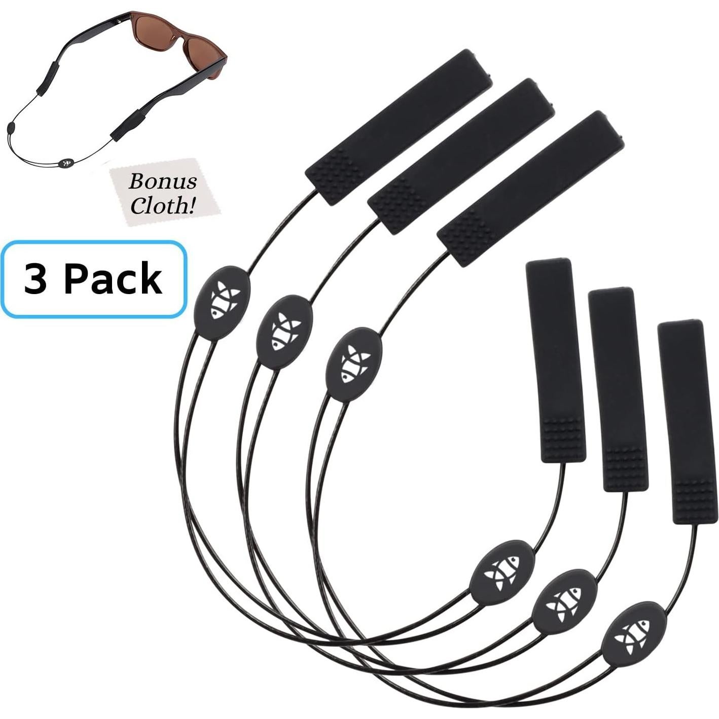 Correa Ajustable para Gafas - Estilo Pez - Paquete de 3