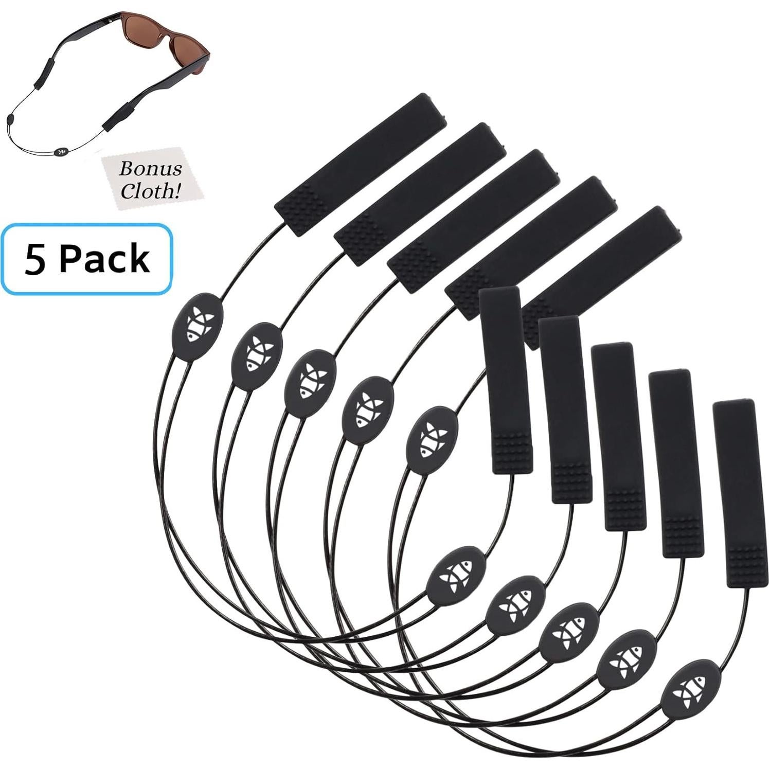 Correa Ajustable para Gafas - Estilo Pez - Paquete de 5