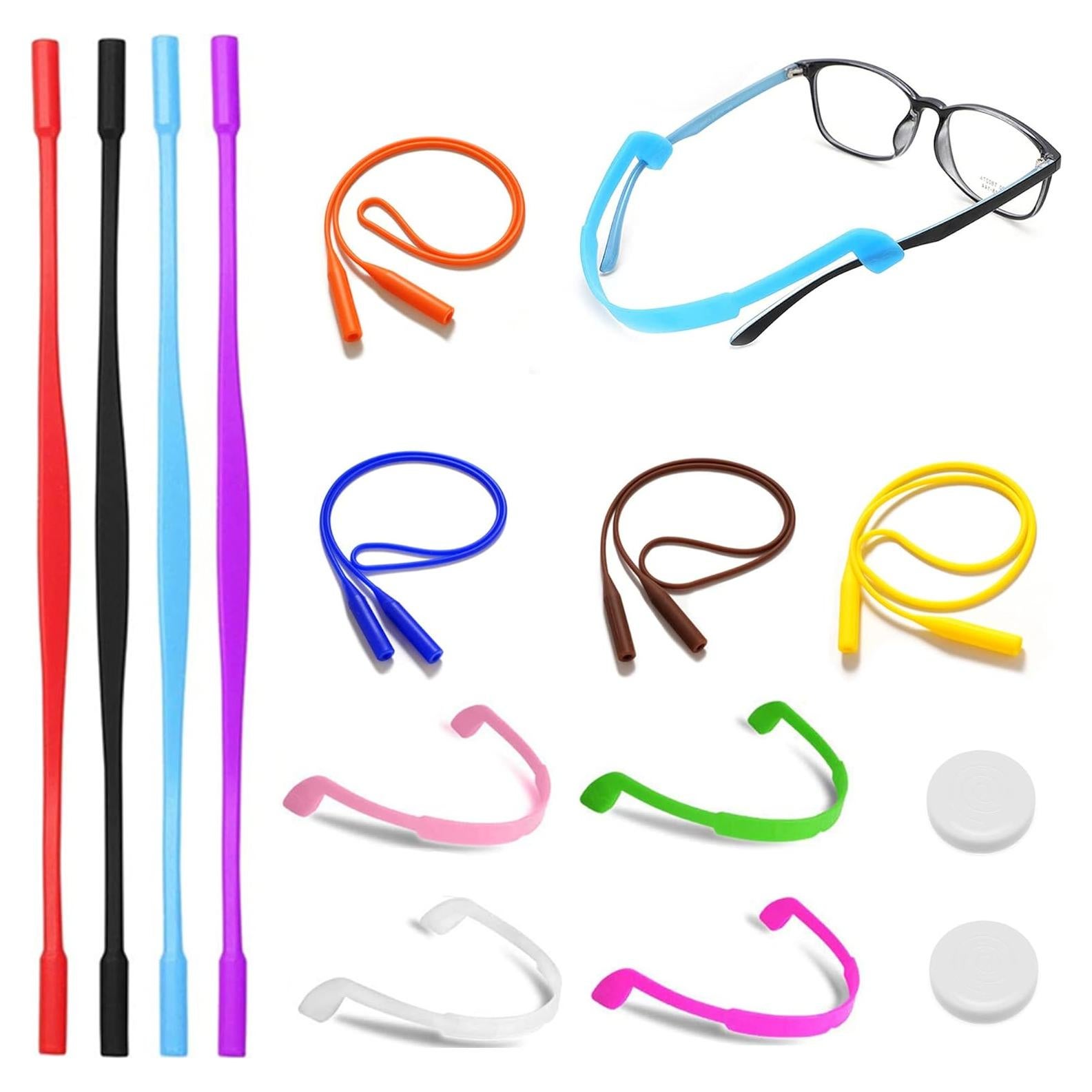 12 Correas de Gafas de Silicona para Niños y Adultos