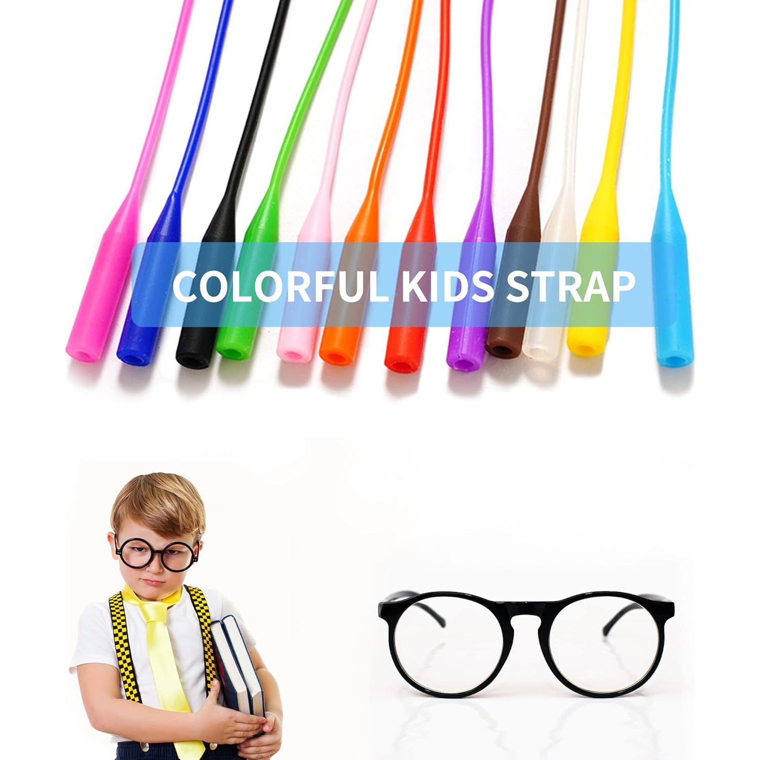 12 Correas de Gafas de Silicona para Niños y Adultos