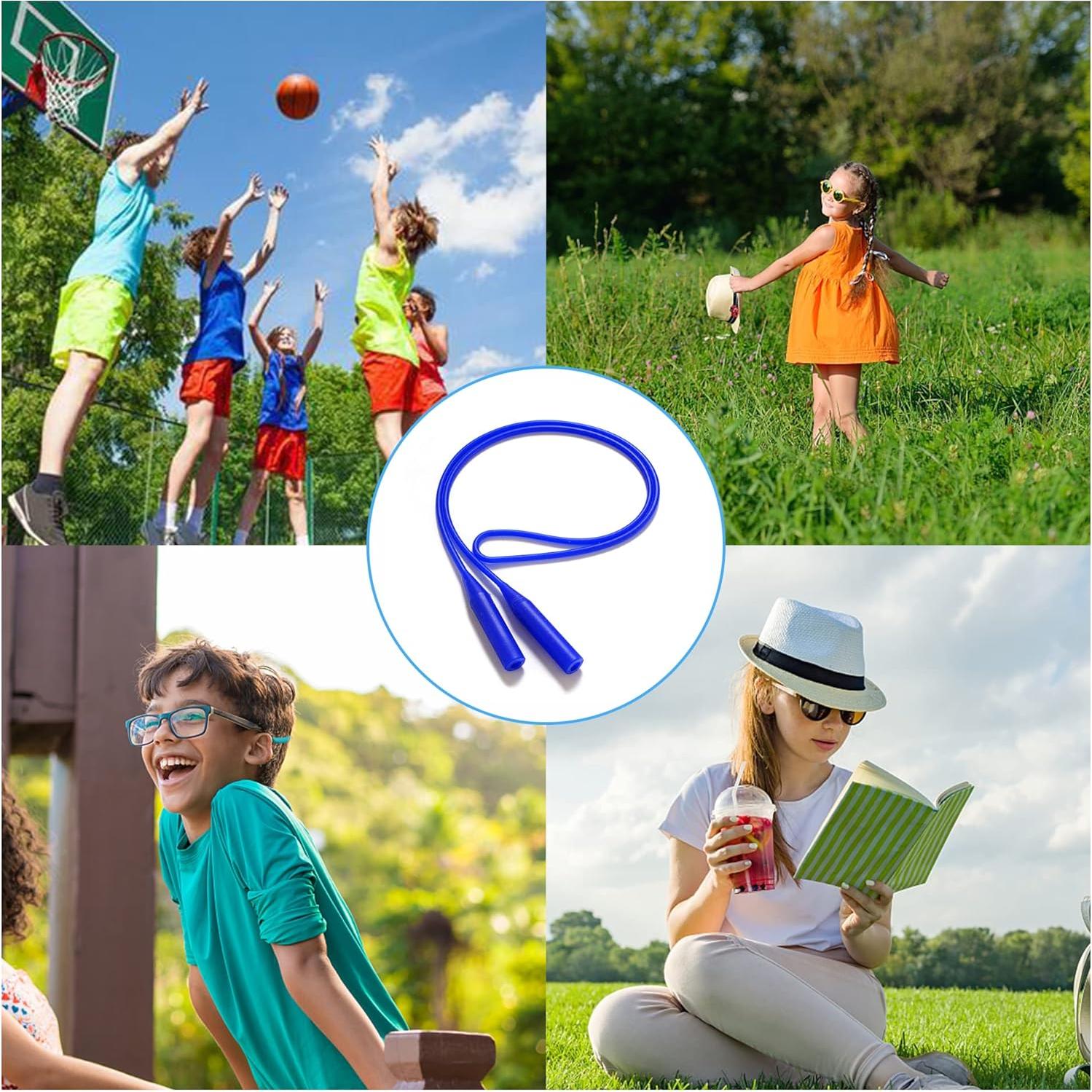 12 Correas de Gafas de Silicona para Niños y Adultos - Colorido