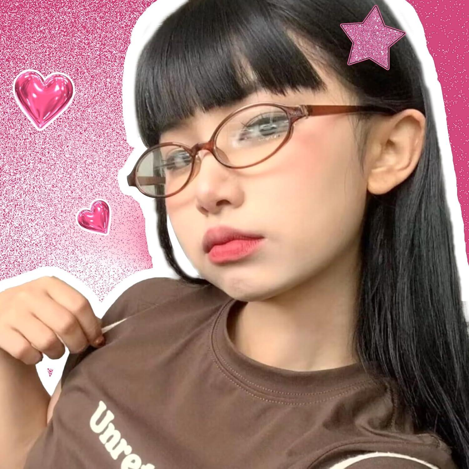 Gafas Rectangulares Y2K Anti-Luz Azul para Cosplay