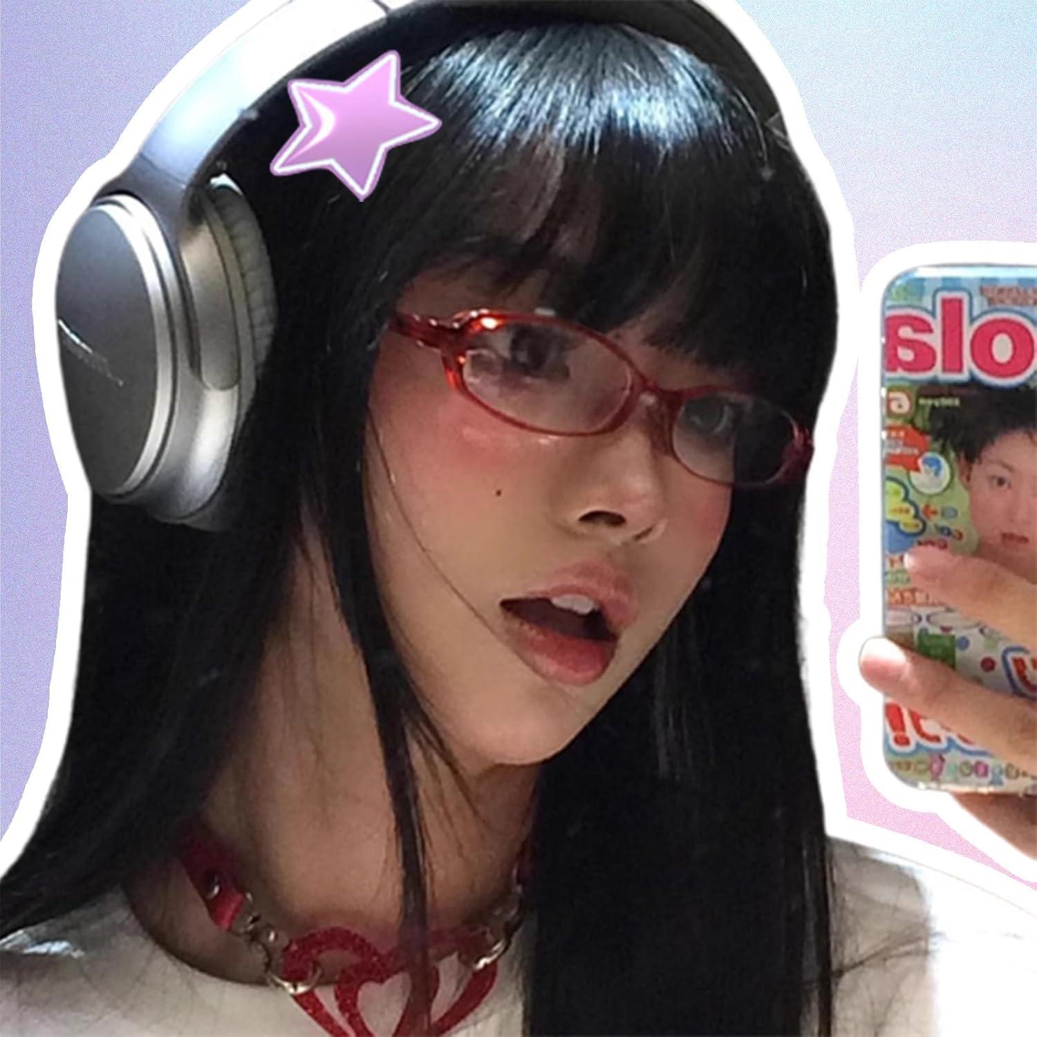 Gafas Rectangulares Y2K Anti-Luz Azul para Cosplay