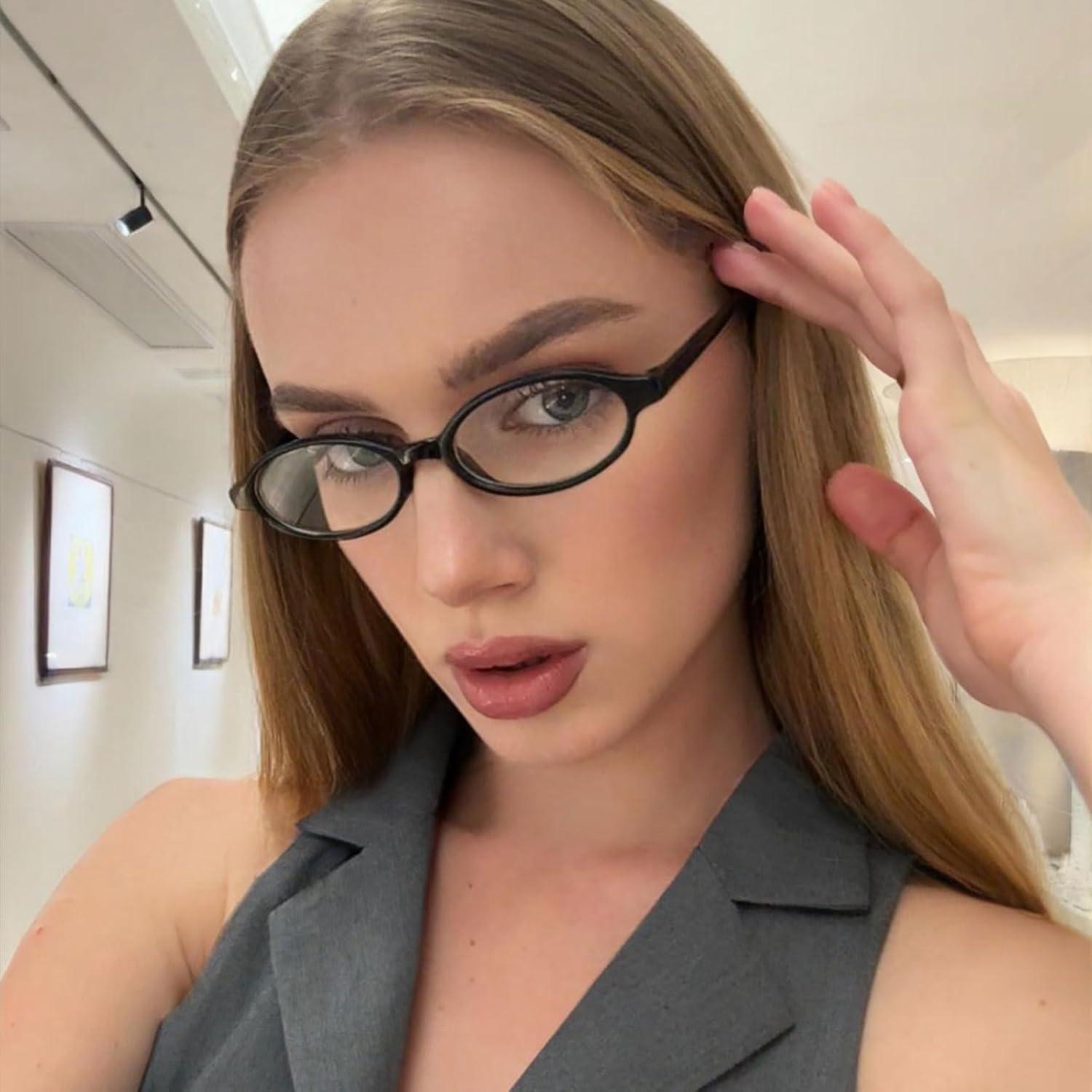 Gafas Rectangulares Y2K Anti-Luz Azul para Cosplay