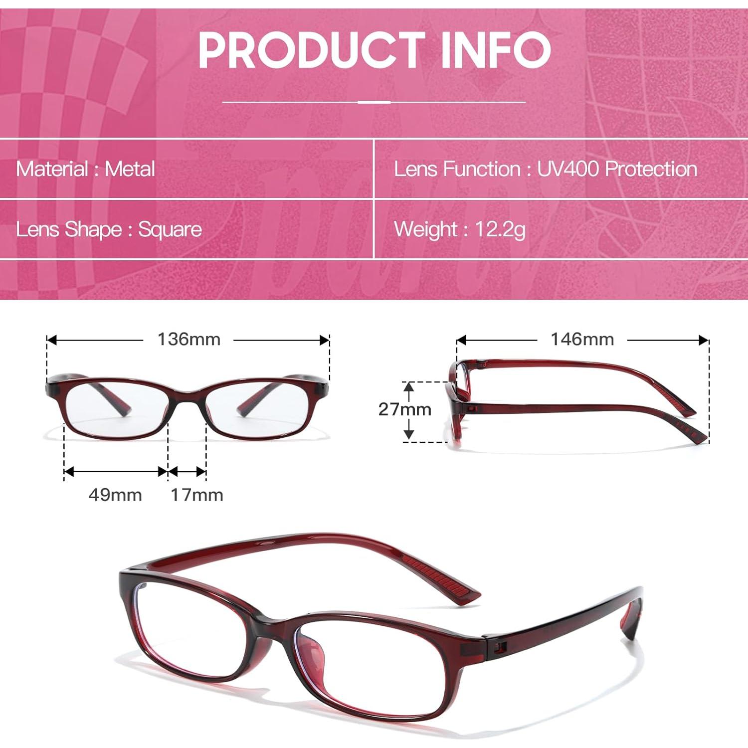 Gafas Rectangulares Y2K Anti-Luz Azul Moda Femenina