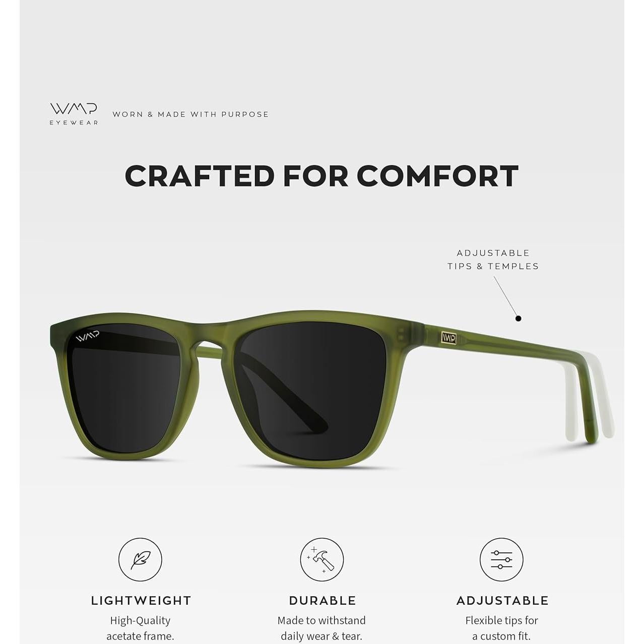 Gafas de Sol WMP Pro Cuadradas Polarizadas para Hombres