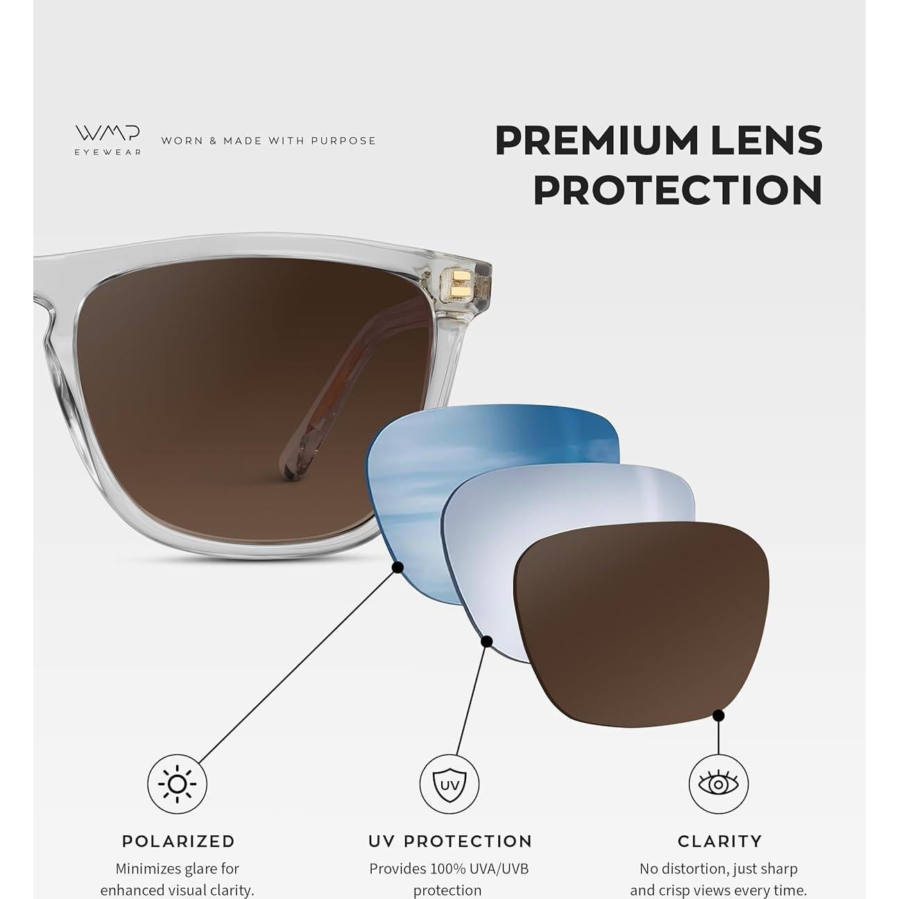 Gafas de Sol WMP Pro Cuadradas Polarizadas para Hombres