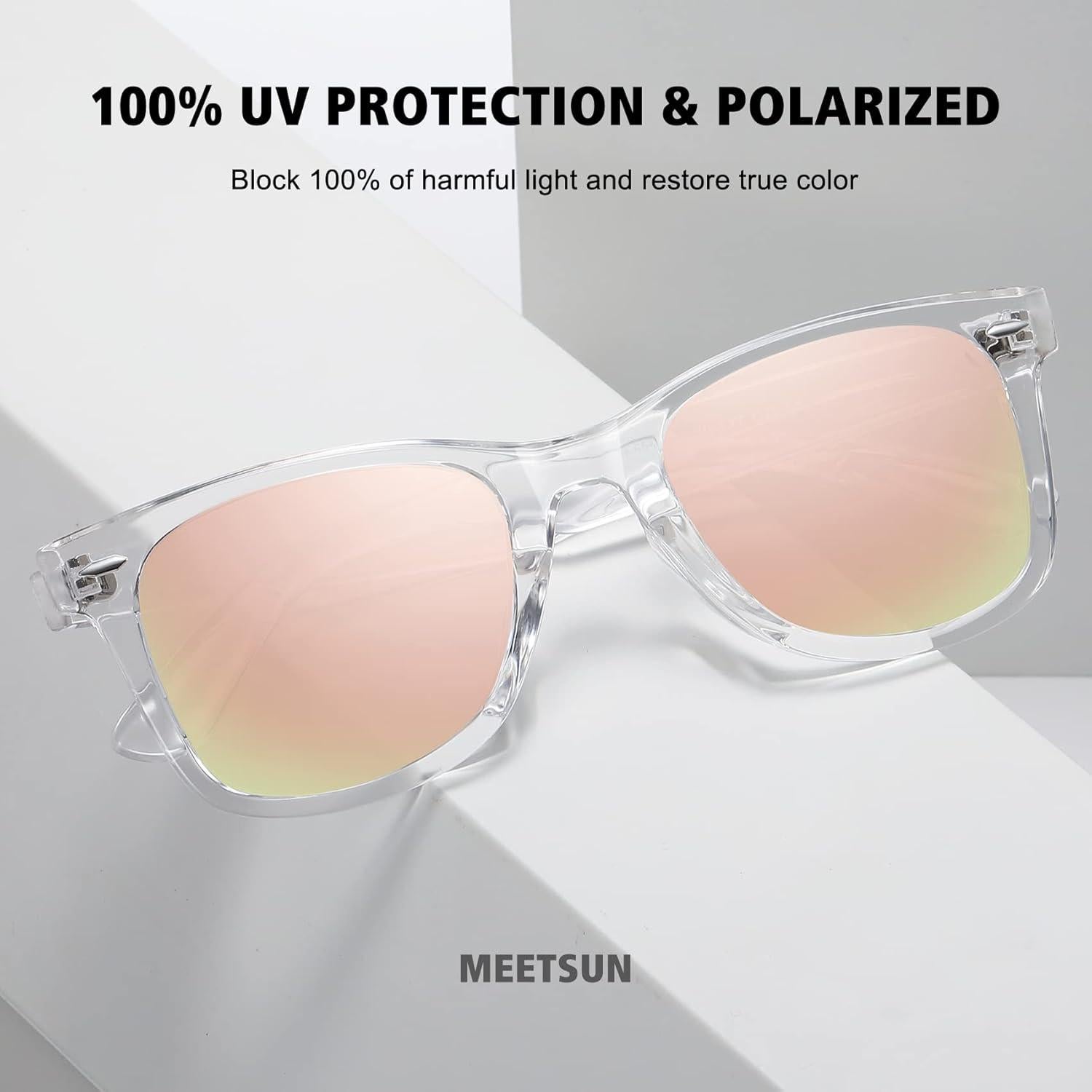 Gafas de Sol Polarizadas MEETSUN Retro UV400 Unisex (3 Paquete)