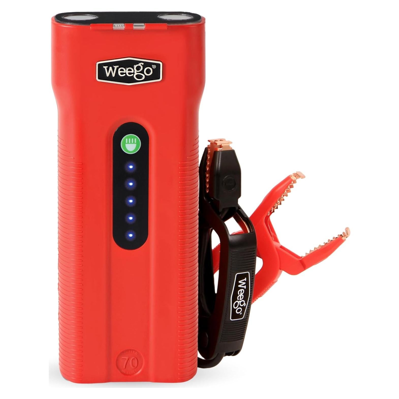 Arrancador Weego N70 12V 2500A Pico 700A Gasolina/Diesel