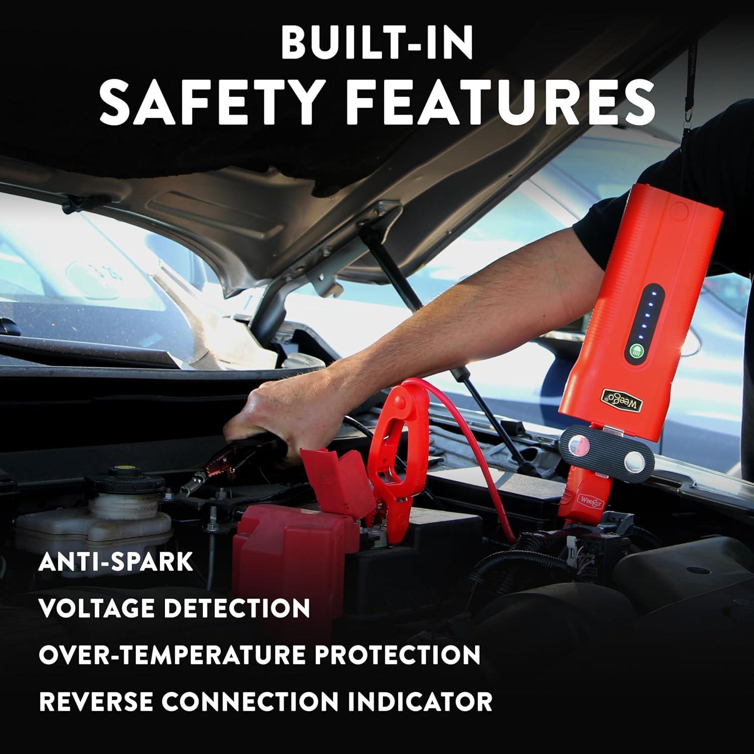 Arrancador Weego N70 12V 2500A Pico 700A Gasolina/Diesel