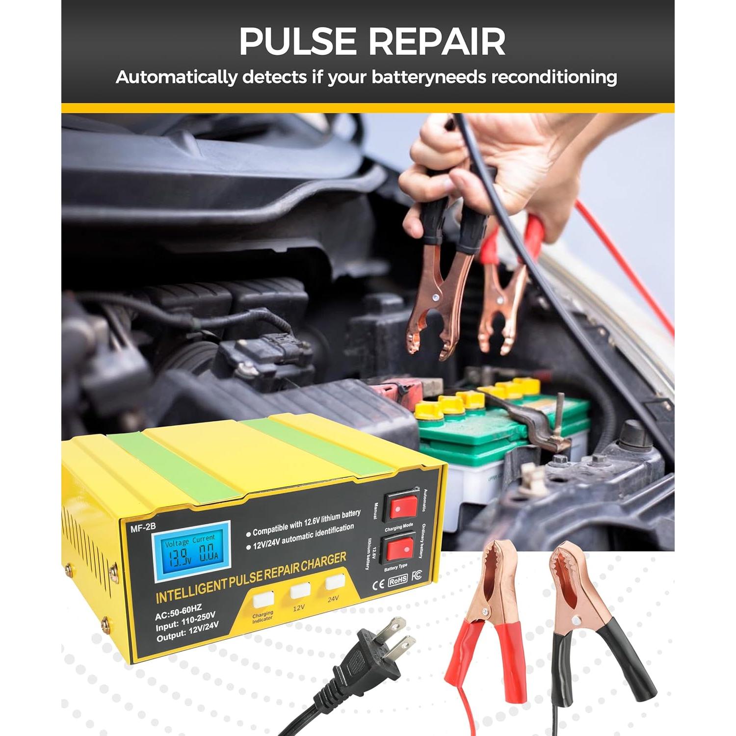 Cargador de Batería UBOG 12V Automático con Reparación