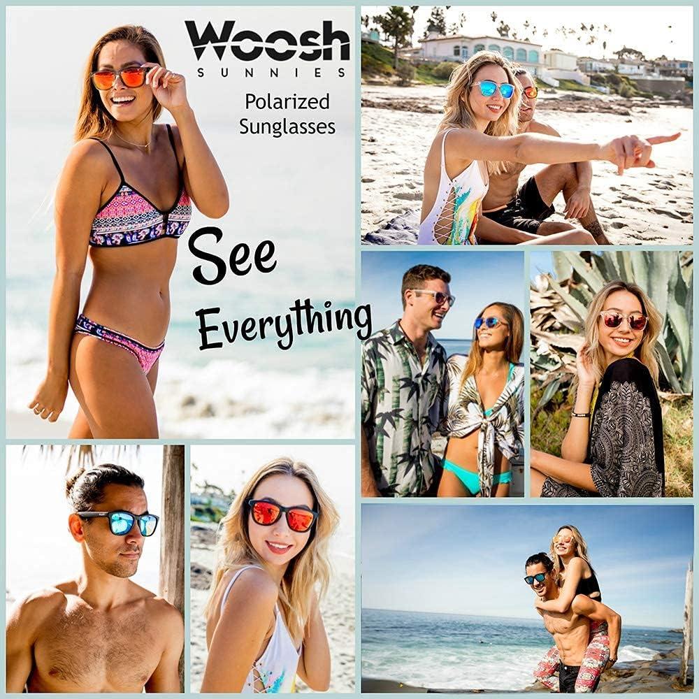 Gafas de sol polarizadas WOOSH unisex - Lente negra, marco gris