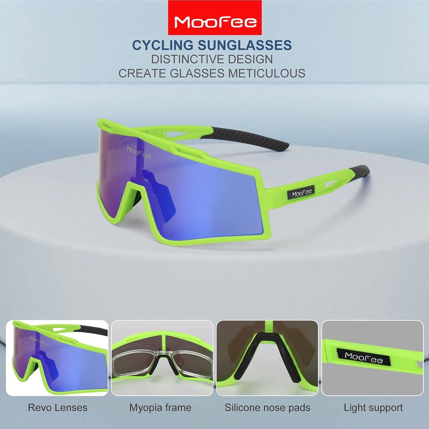Gafas de Ciclismo Polarizadas Moofee con Lentes Intercambiables