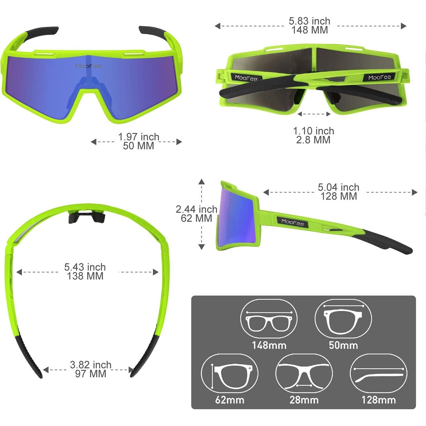 Gafas de Ciclismo Polarizadas Moofee con Lentes Intercambiables