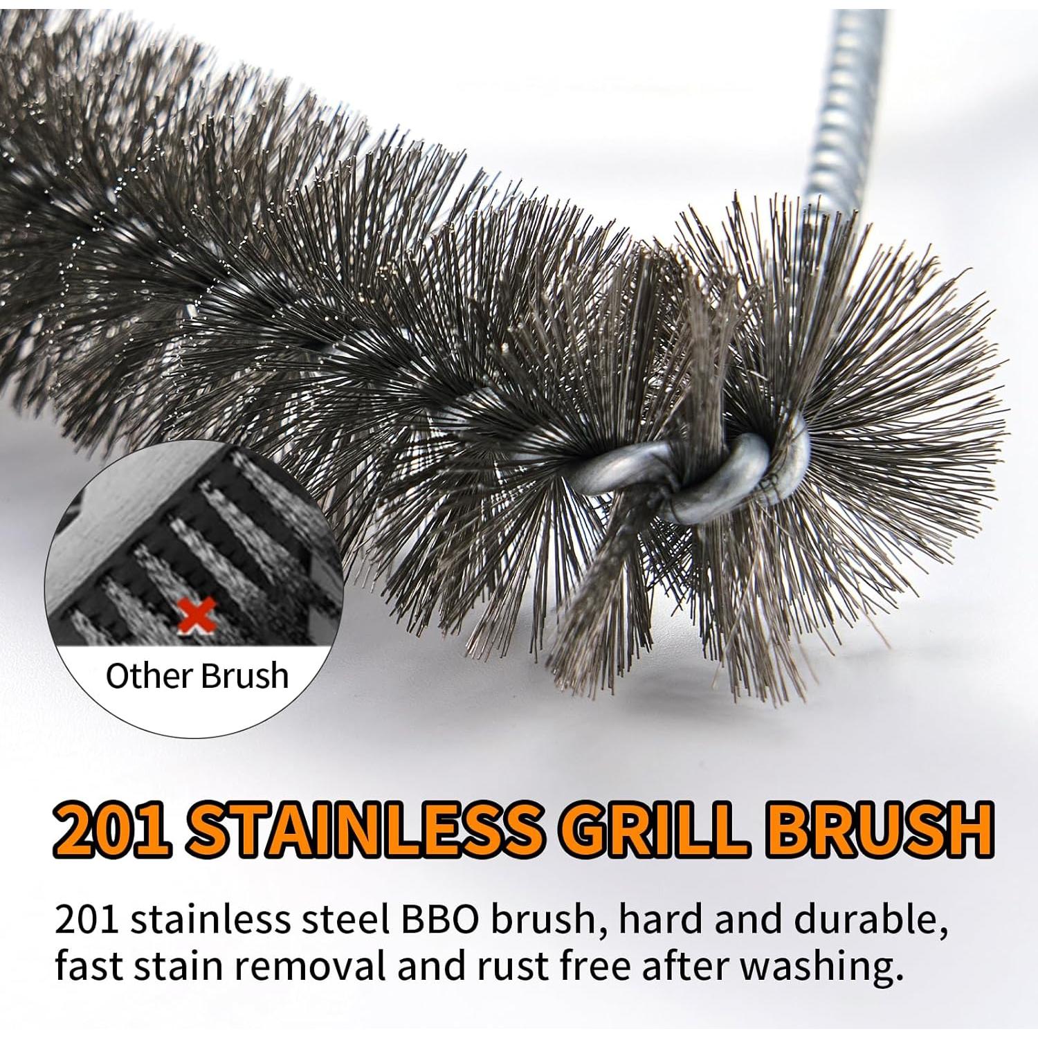 Cepillo de Parrilla Jekero 27.94 cm Acero Inoxidable 360°