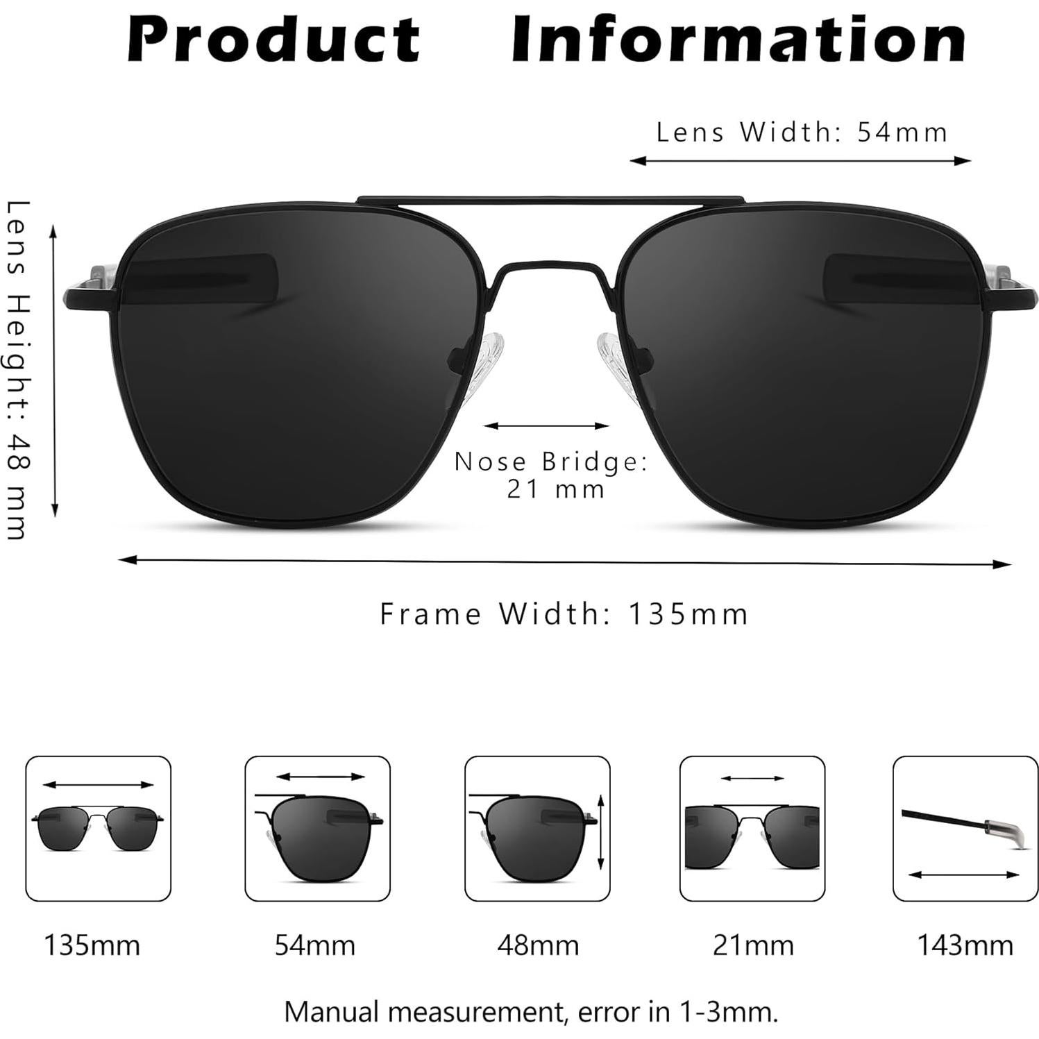 Gafas de sol aviador Pro Acme polarizadas para hombres