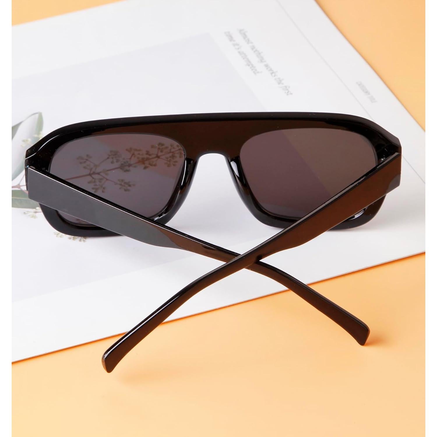 Gafas de sol aviador unisex SDINM negras con protección UV