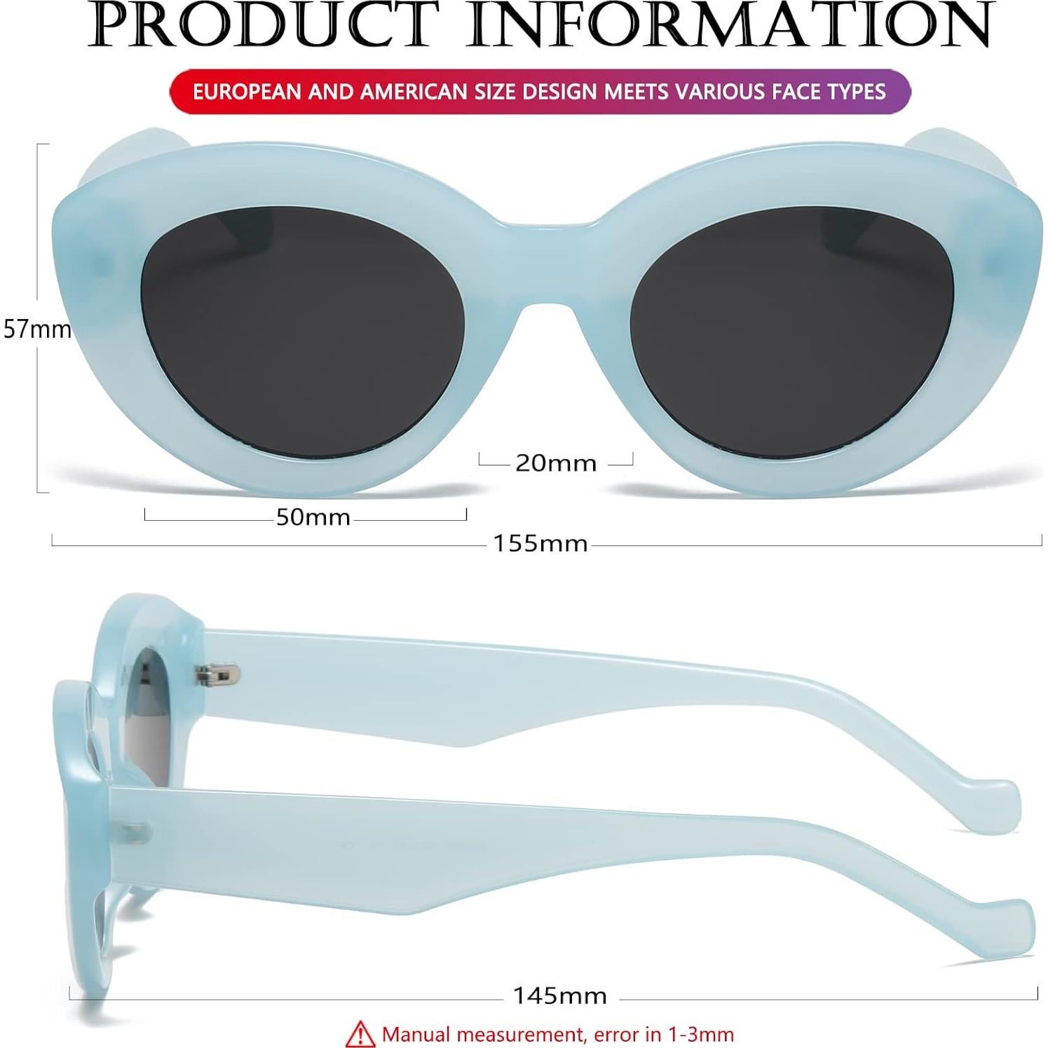 Gafas de sol ojo de gato AIEYEZO para mujeres, retro chic