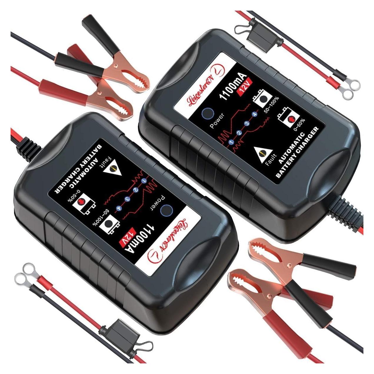 Cargador de Batería LEICESTERCN 12V Inteligente 2 Paquete