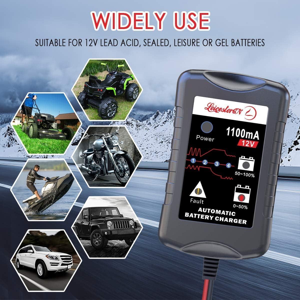 Cargador de Batería LEICESTERCN 12V Inteligente 2 Paquete
